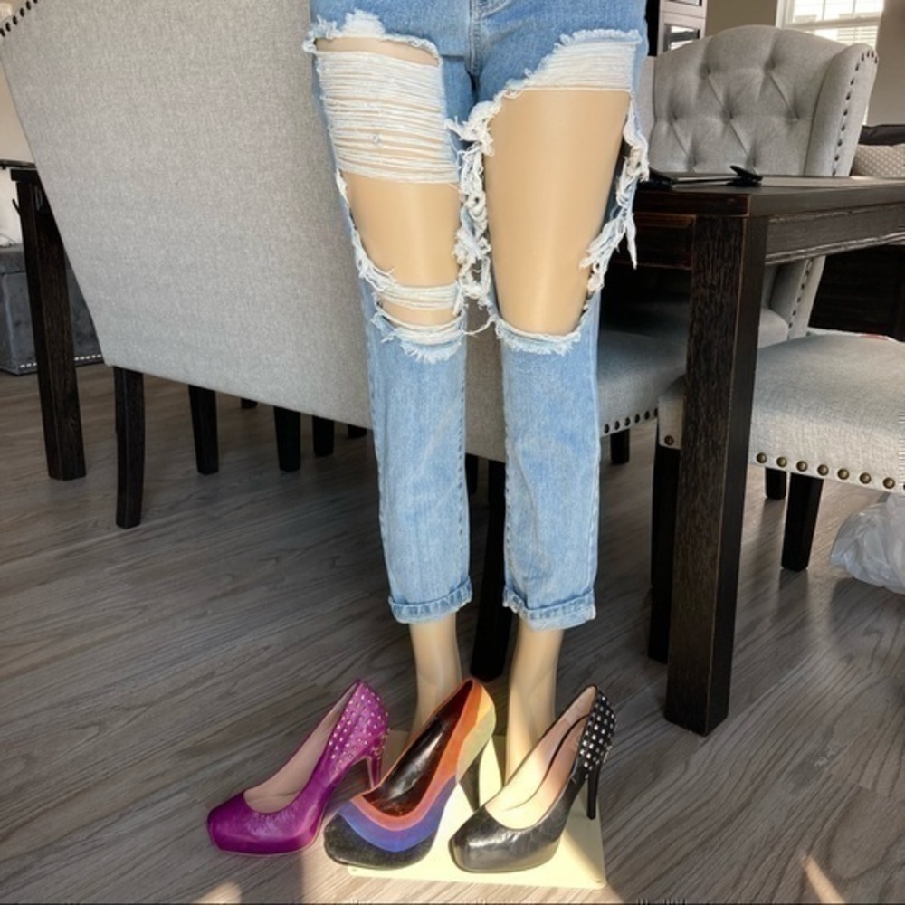 ๐ Adika mom boyfriend distressed ripped jeans ๐ medium - Picture 5 of 13
